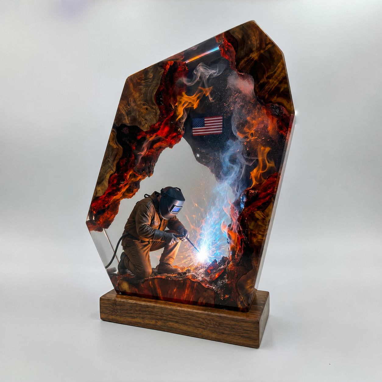 Welder Resin Lamp