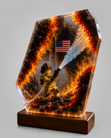 Firefighter Brick Resin Lamp