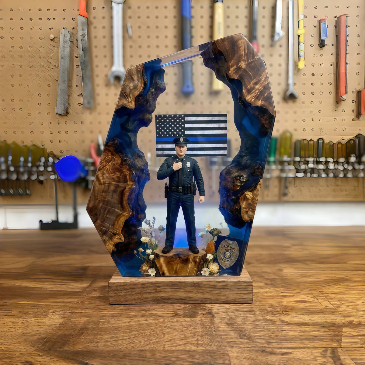 Police Resin Lamp
